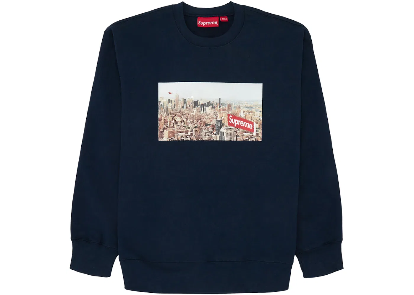 Мужской свитшот с принтом Supreme Aerial Supreme, Navy