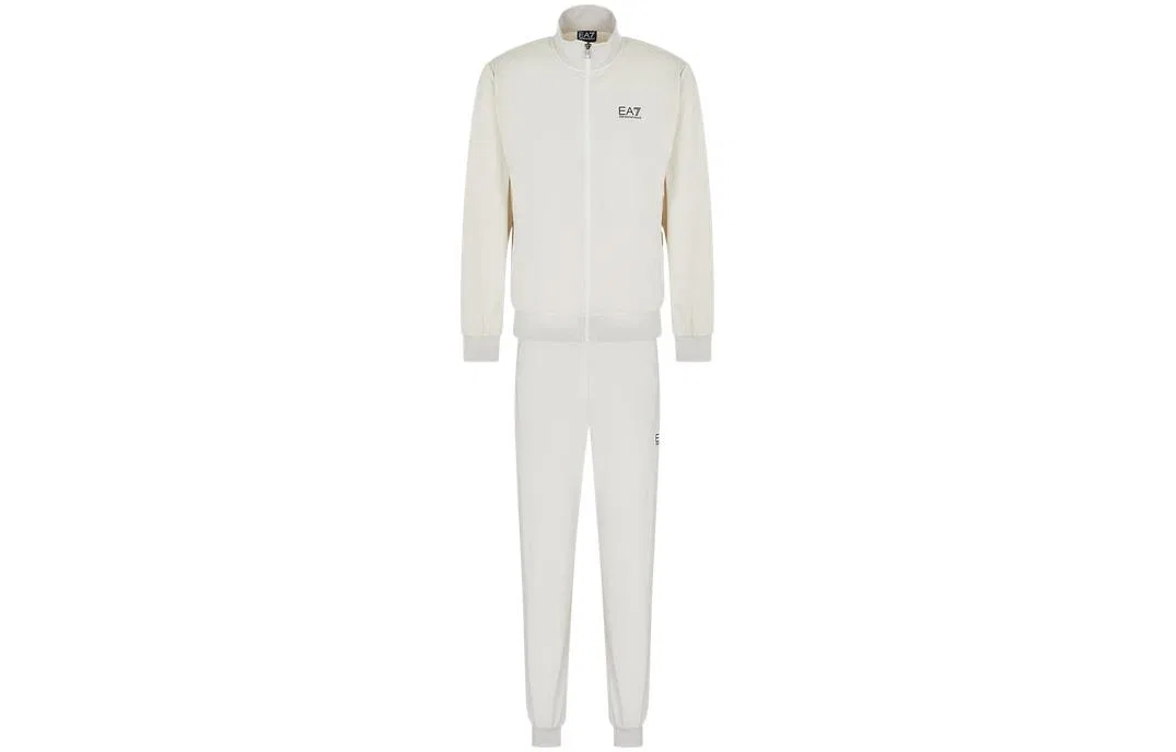 Мужской комплект спортивной одежды с курткой и брюками EMPORIO ARMANI, White/Black — фото 3
