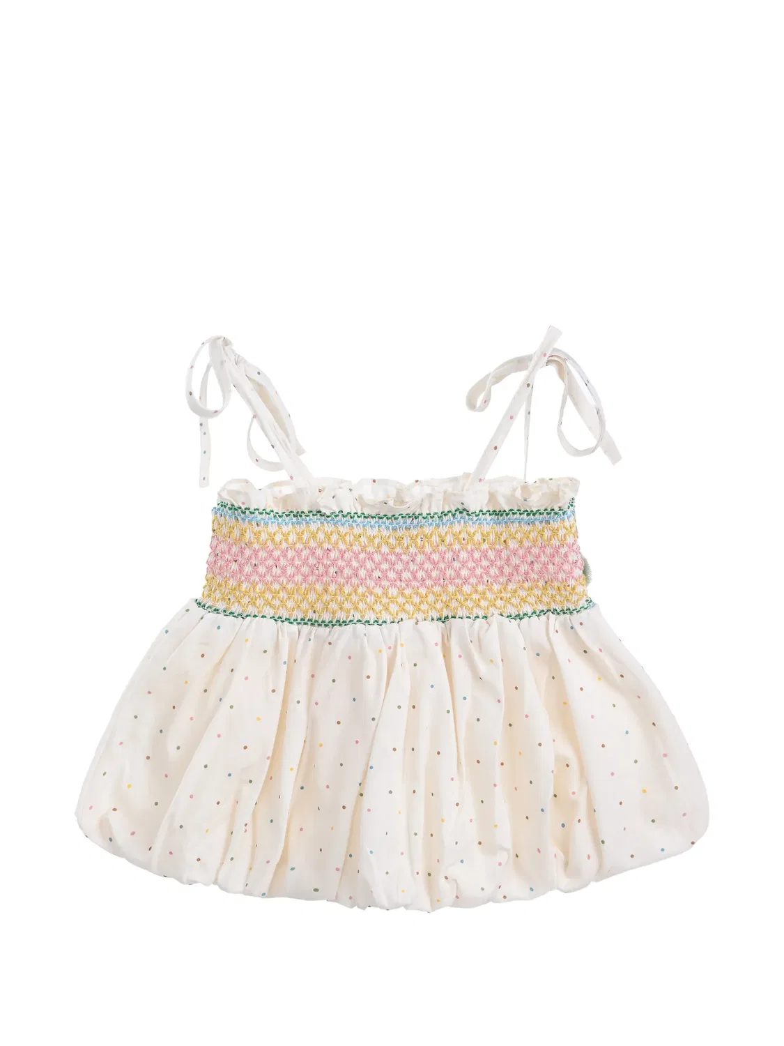 Комплект из топа и юбки с помпонами Mimi Tutu, нейтральные цвета — фото 3