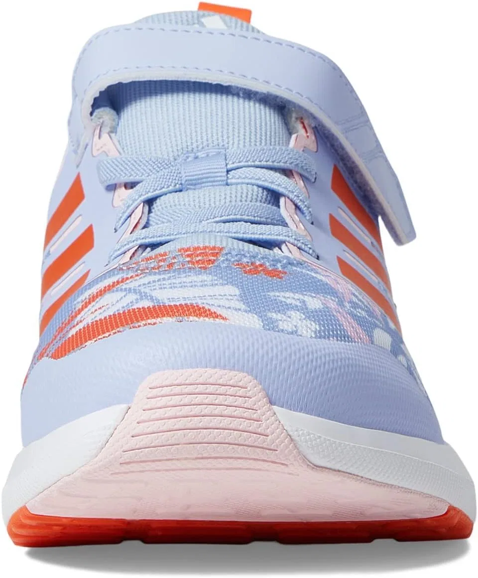 Детские кроссовки для девочек с эластичной шнуровкой Fortarun 2.0, Blue Dawn/Semi Impact Orange/White — фото 3