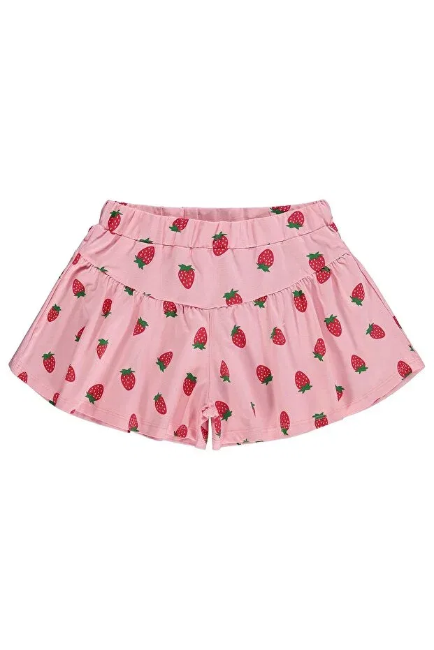 Детские шорты для девочек с принтом Strawberry patterned shorts Civil Girls, Powder