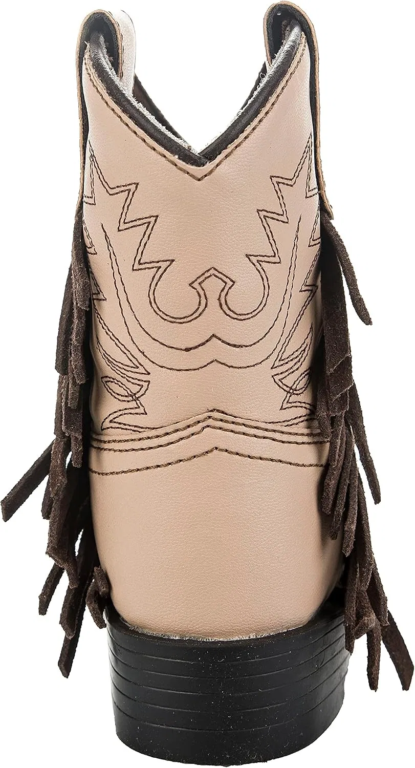 Детские кожаные ботинки TuffRider Western Leather Boots, Beige — фото 4