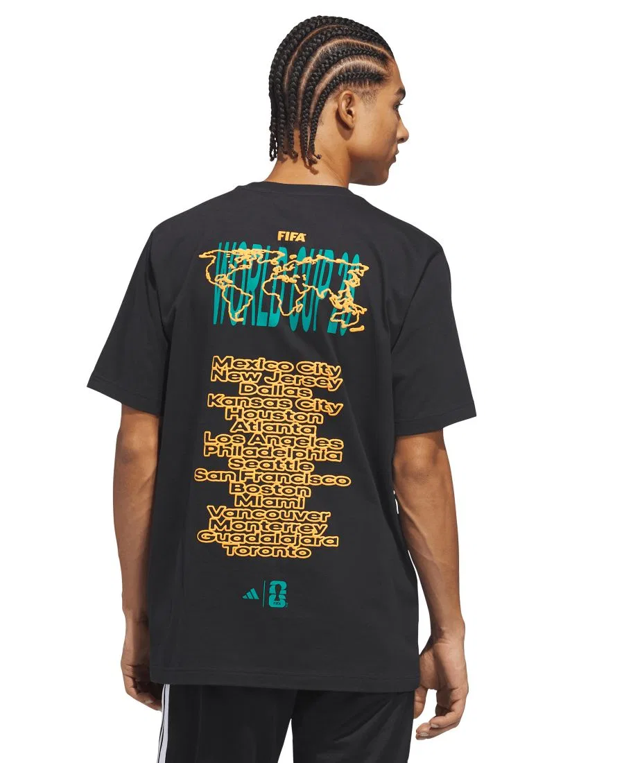 Футболка с принтом World Cup 26 Tour Graphic adidas, Black — фото 3