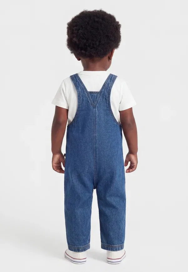 Комбинезон хлопковый Petit Bateau, denim moyen — фото 2