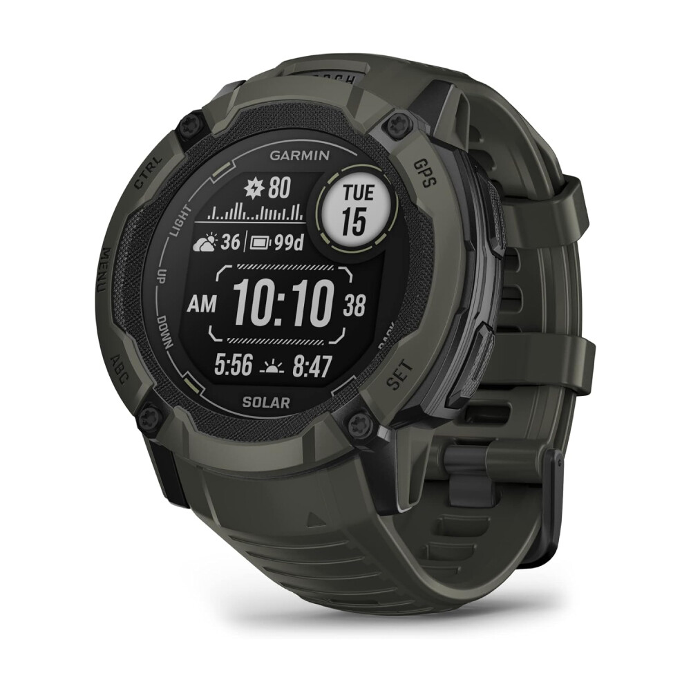 

Умные часы Garmin Instinct 2X Solar, 1.1", Bluetooth, темно-зеленый