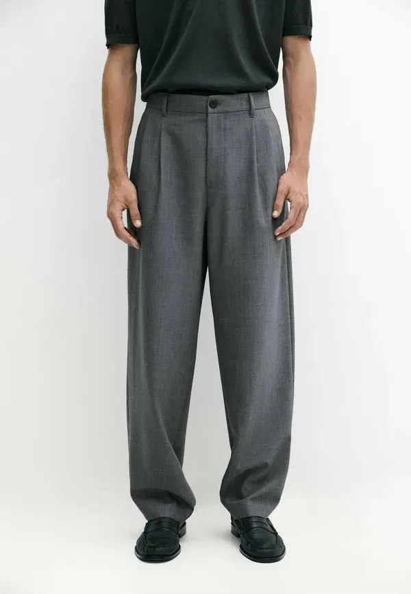 Брюки шерстяные Cool Wool Massimo Dutti, серый