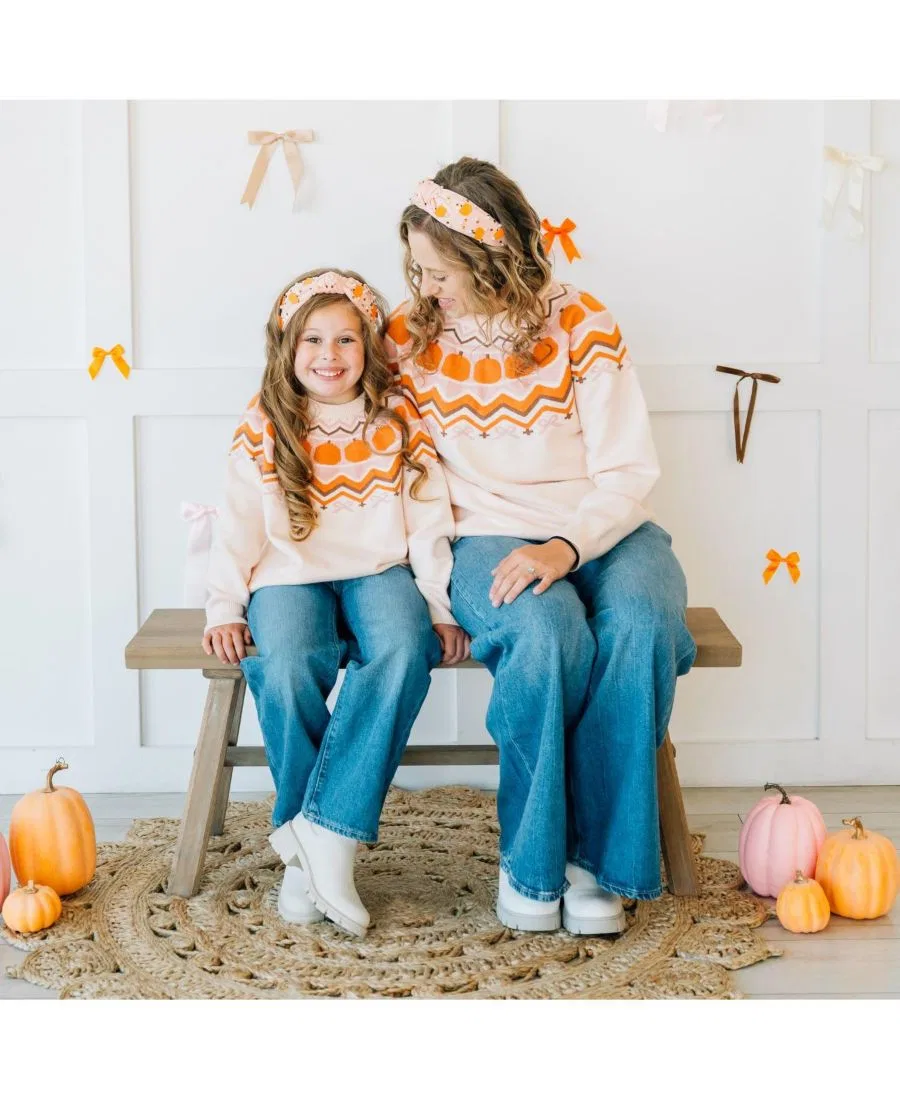 Свитер с принтом Pumpkin Fair Isle Sweet Wink, Ivory — фото 3