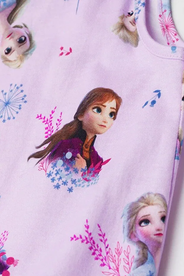 Детское платье для девочек с принтом Frozen Elsa, Pink Hippo Kids, Lavender — фото 2