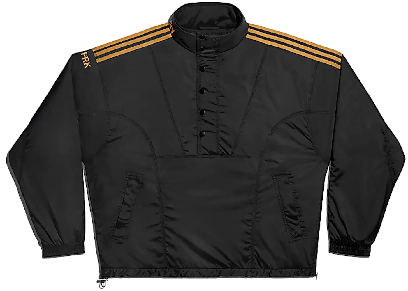 Унисекс-ветровка с принтом 3-Stripes Padded Windbreaker Adidas, Black/Mesa