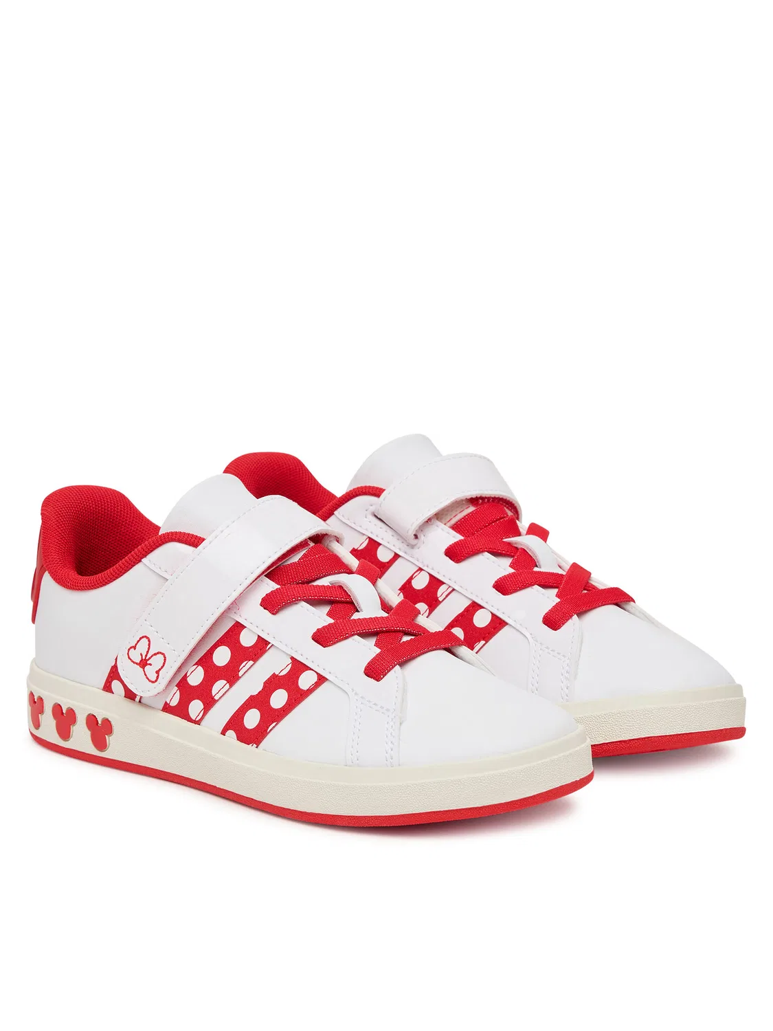 Кроссовки для девочки Disney Minnie Mouse Grand Court Shoes Kids Adidas, белый — фото 2