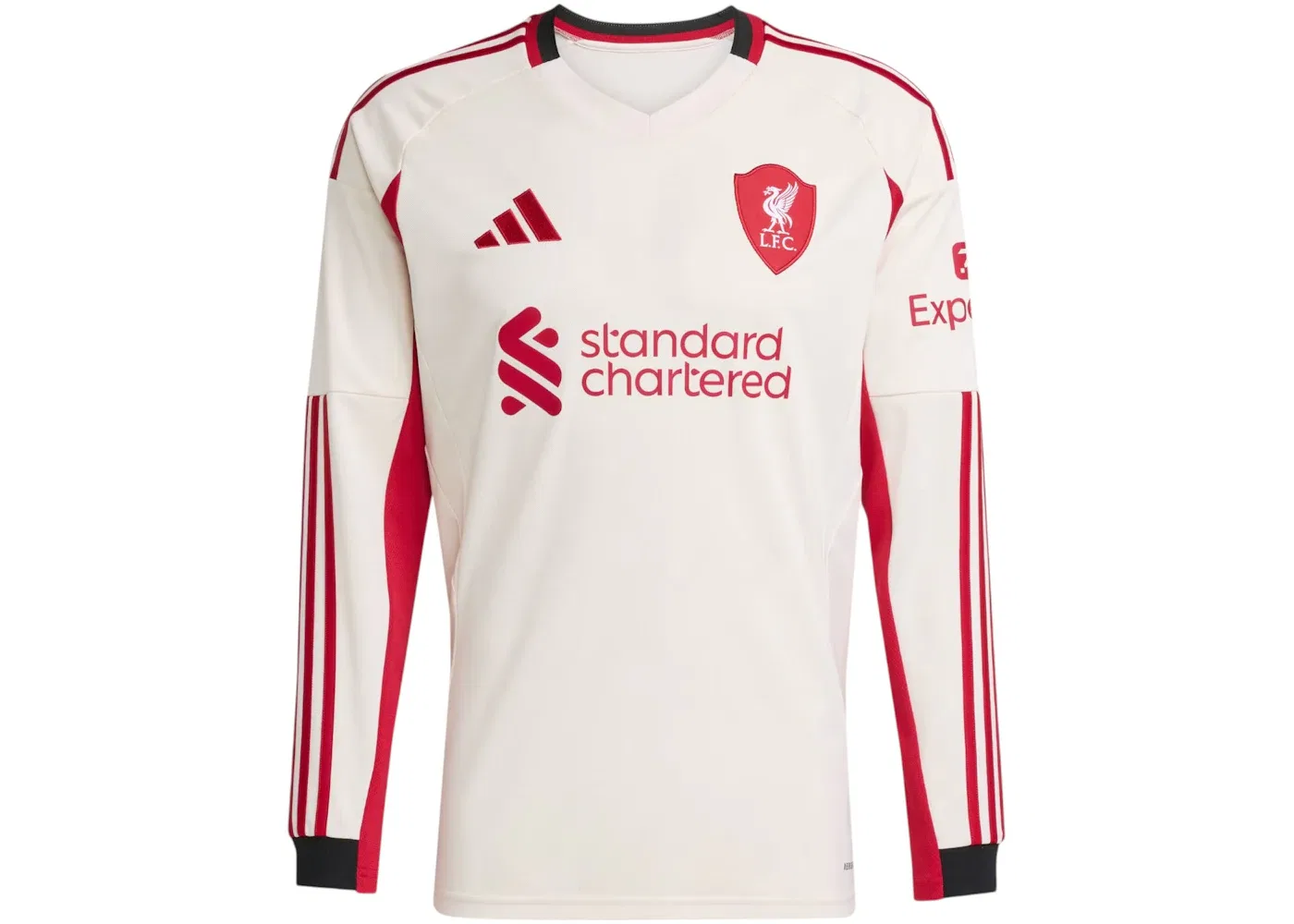 Мужская футболка с длинным рукавом Liverpool FC 2025/26 L/S Away Jersey Adidas, Wonder White