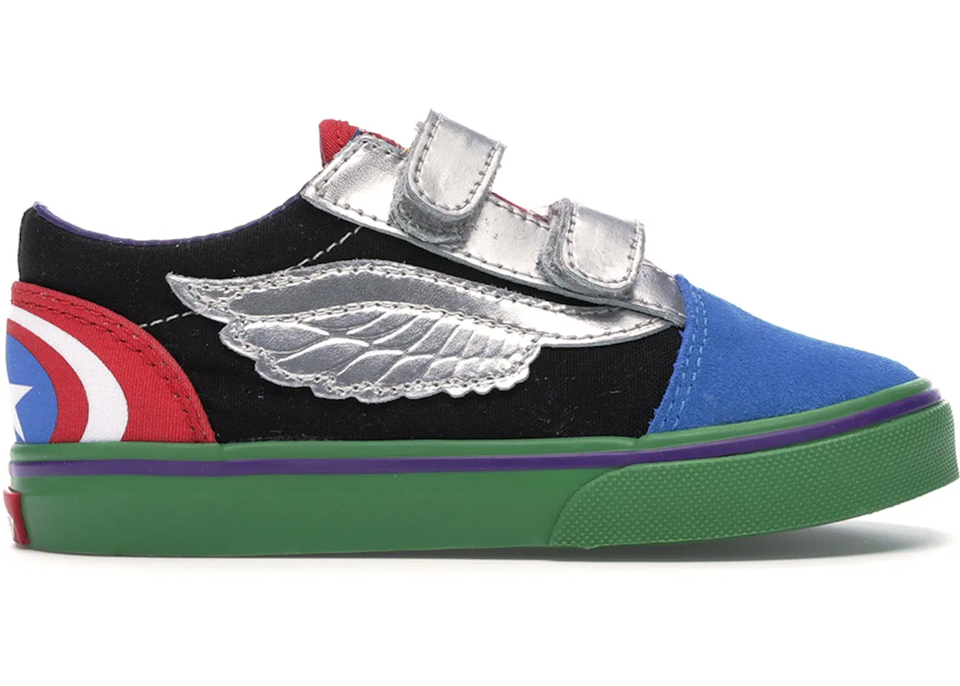 Детские кроссовки на липучке Vans Old Skool Velcro Marvel What The Avengers, Multi-Color