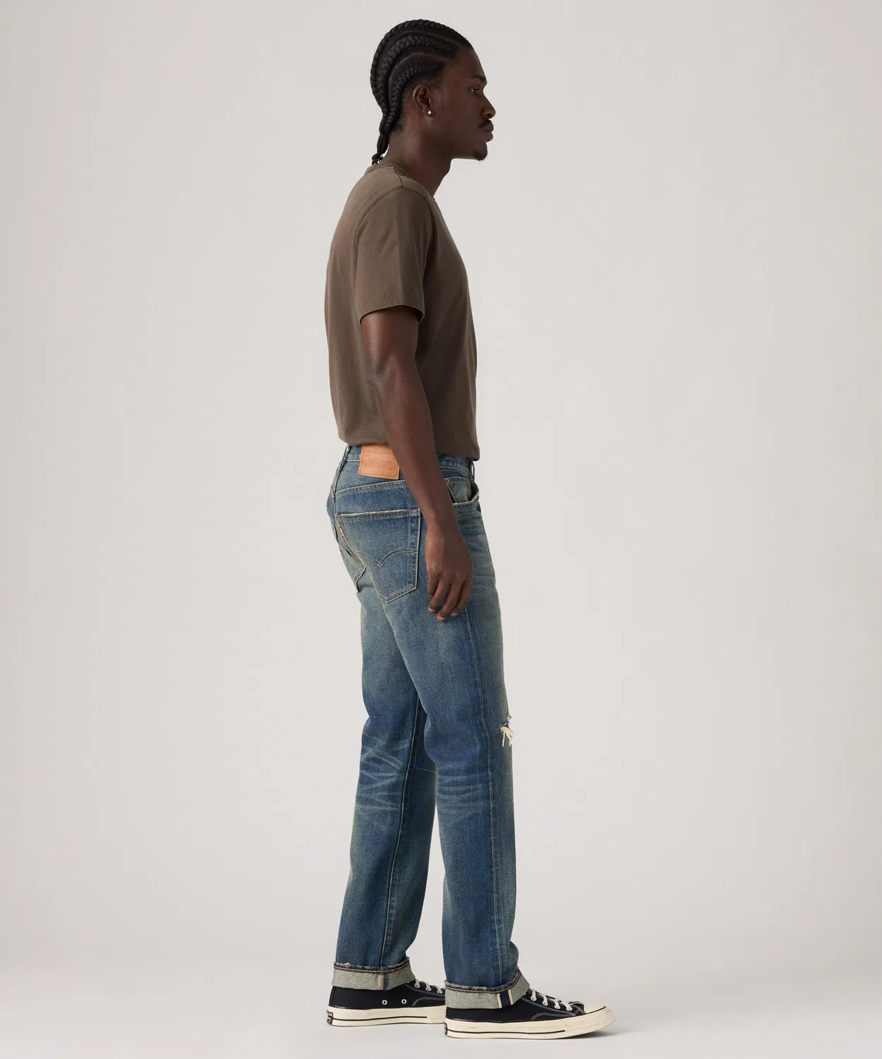 Мужские джинсы классические прямые 501 ORIGINAL Levi's, Dark Indigo Blue — фото 3
