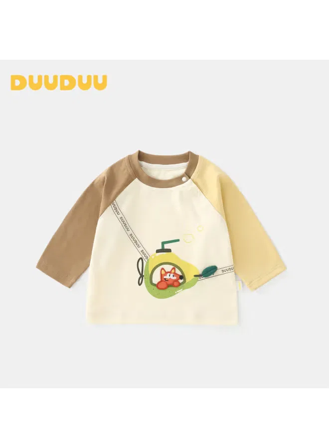 Лонгслив с принтом Duuduu, абрикосовый