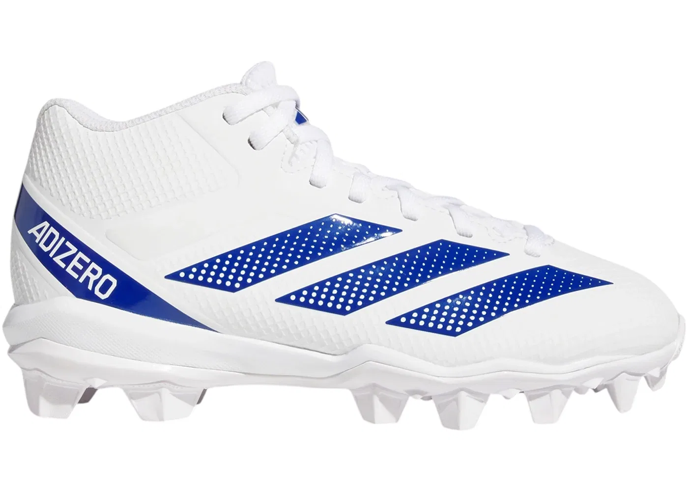 Детские бутсы с шипами Adidas Adizero Impact.2 Molded Rubber, Cloud White/Royal Blue/Royal Blue