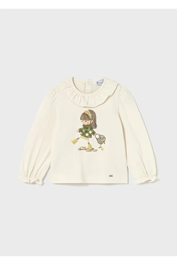 Детские свитшот для девочек с длинным рукавом Mayoral, Beige