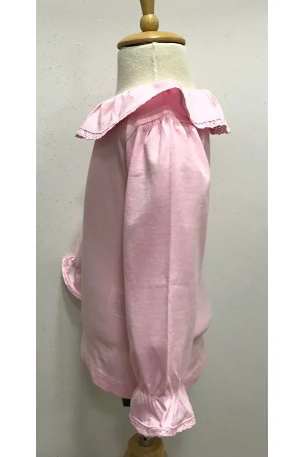 Детская футболка для девочек с длинным рукавом Çikoby, Pink — фото 2