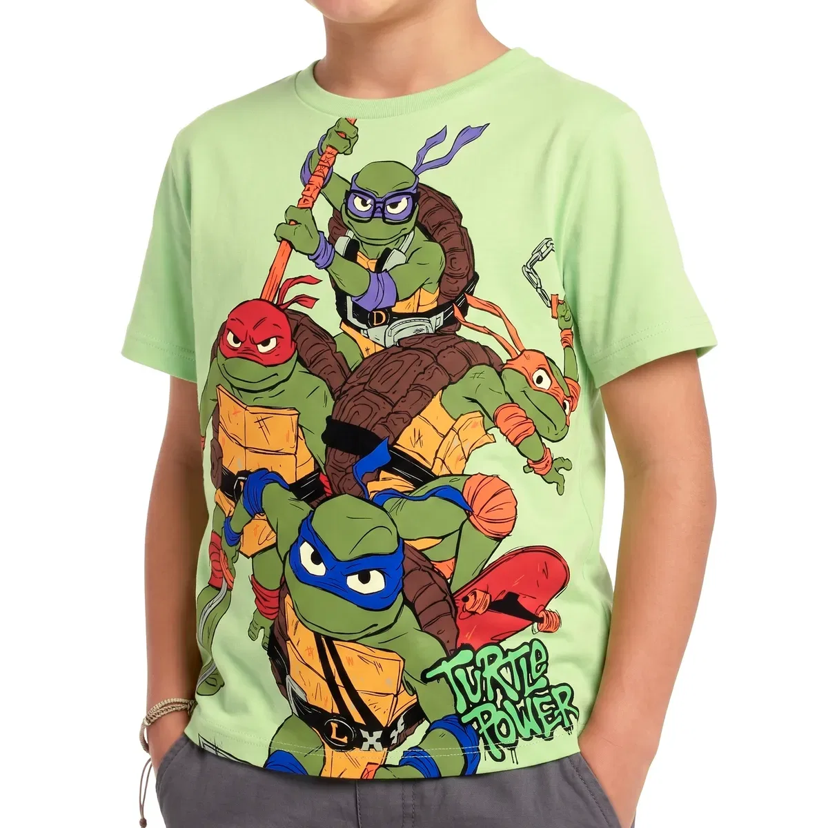Футболка с принтом Teenage Mutant Ninja Turtles, Green — фото 3