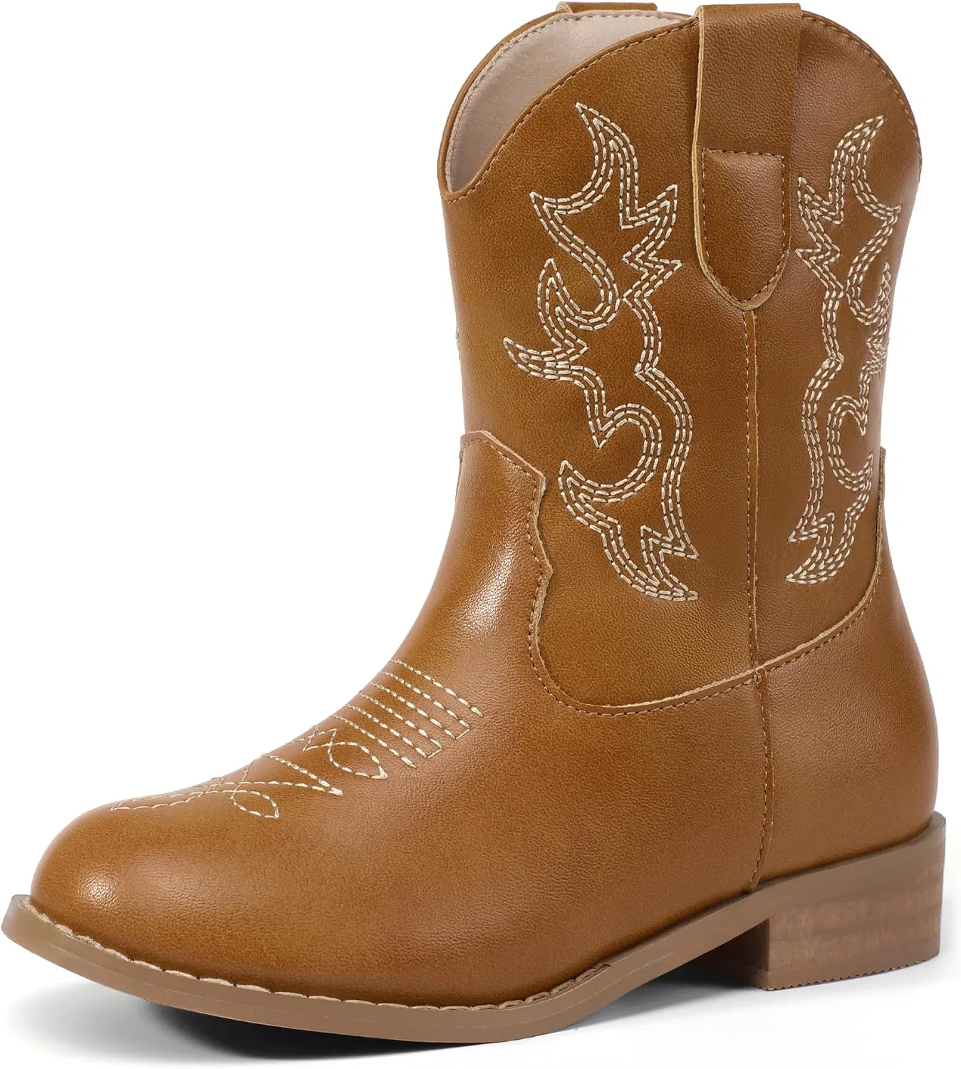 Детские сапоги для девочек с вышивкой Cowgirl Boots PANDANINJIA, Brown