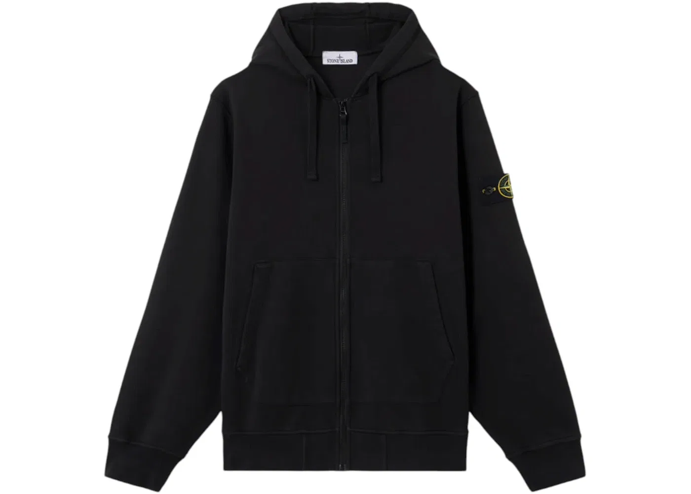 Мужской свитшот на молнии с воротником-стойкой Stone Island, Black