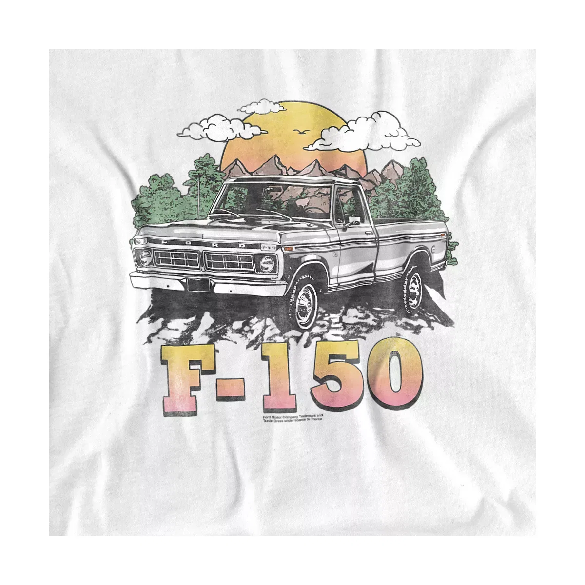 Детское боди с коротким рукавом Baby Ford Trucks F150 Mountain Ride Ford, White — фото 2