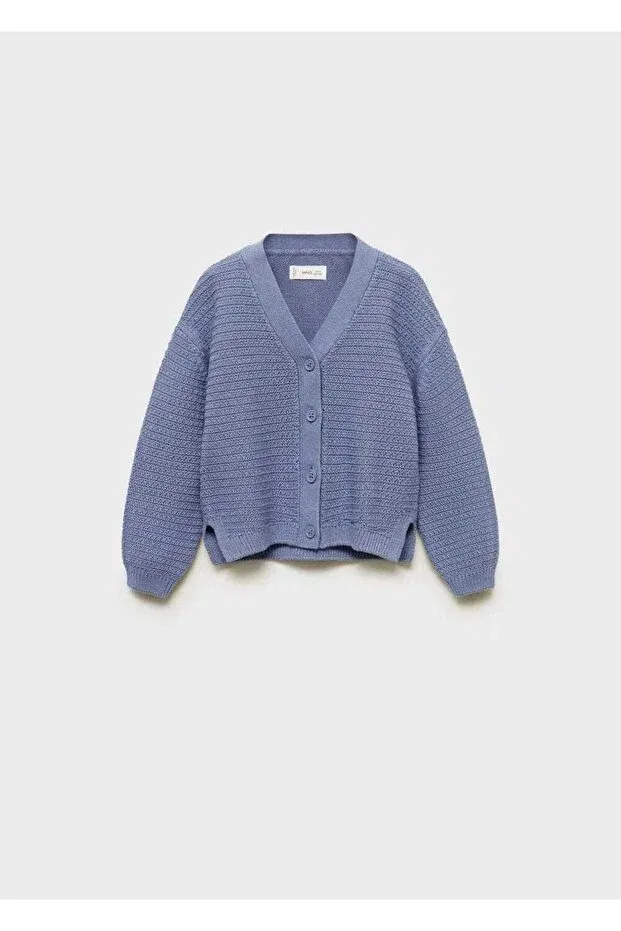 Детский кардиган для новорожденных хлопковый Mango Baby, Blue — фото 3