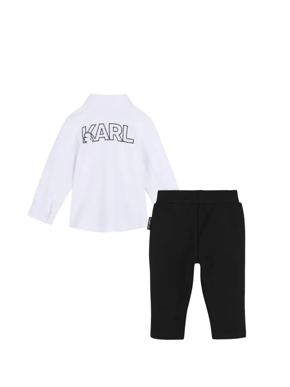 Комплект из топа и брюк с логотипом Karl Lagerfeld Kids, белый — фото 2