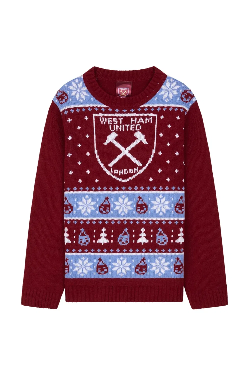 Рождественский джемпер с круглым вырезом West Ham United Fc, Red