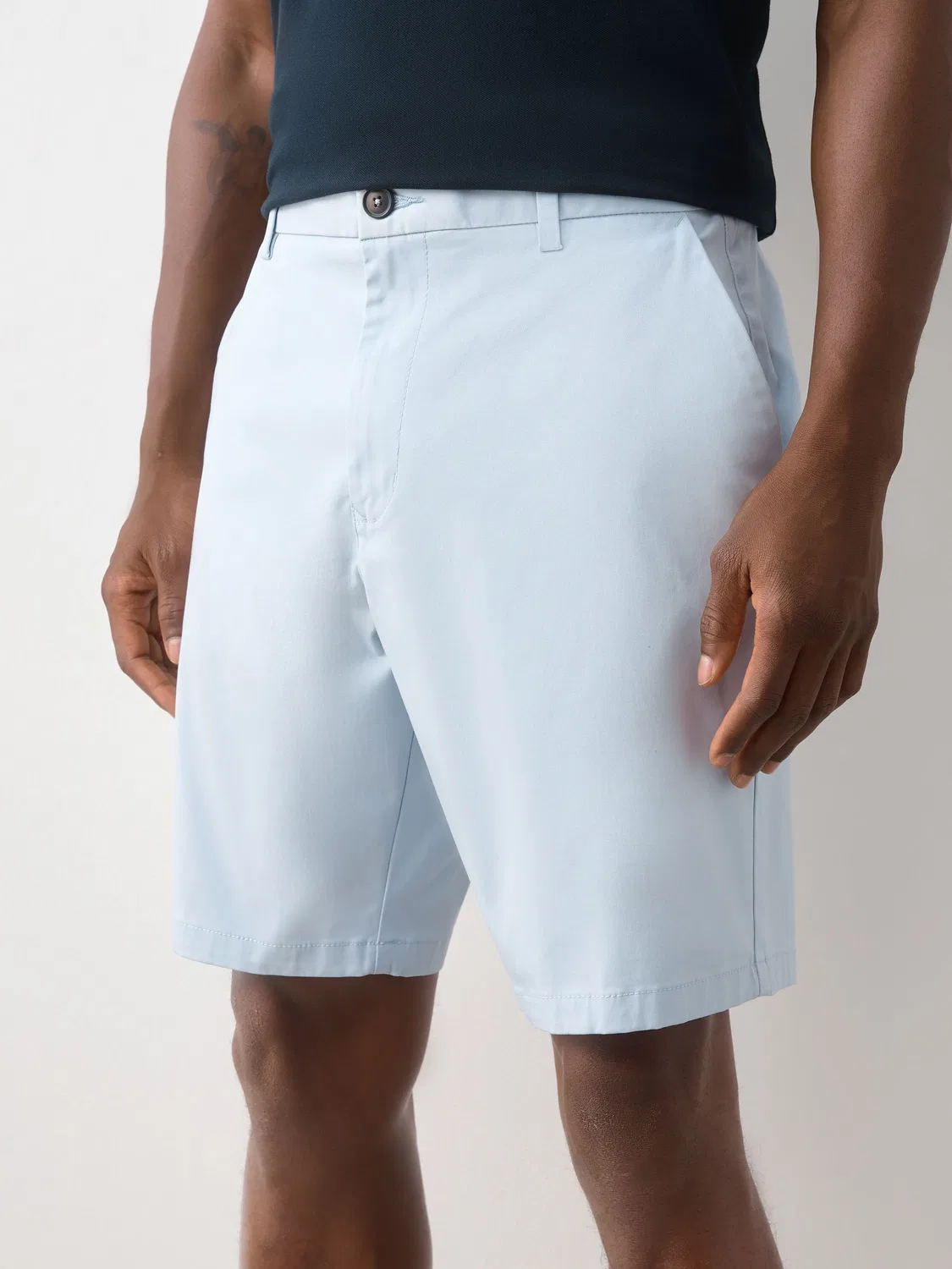 Шорты чинос, стрейч, Slim Fit Next, голубой