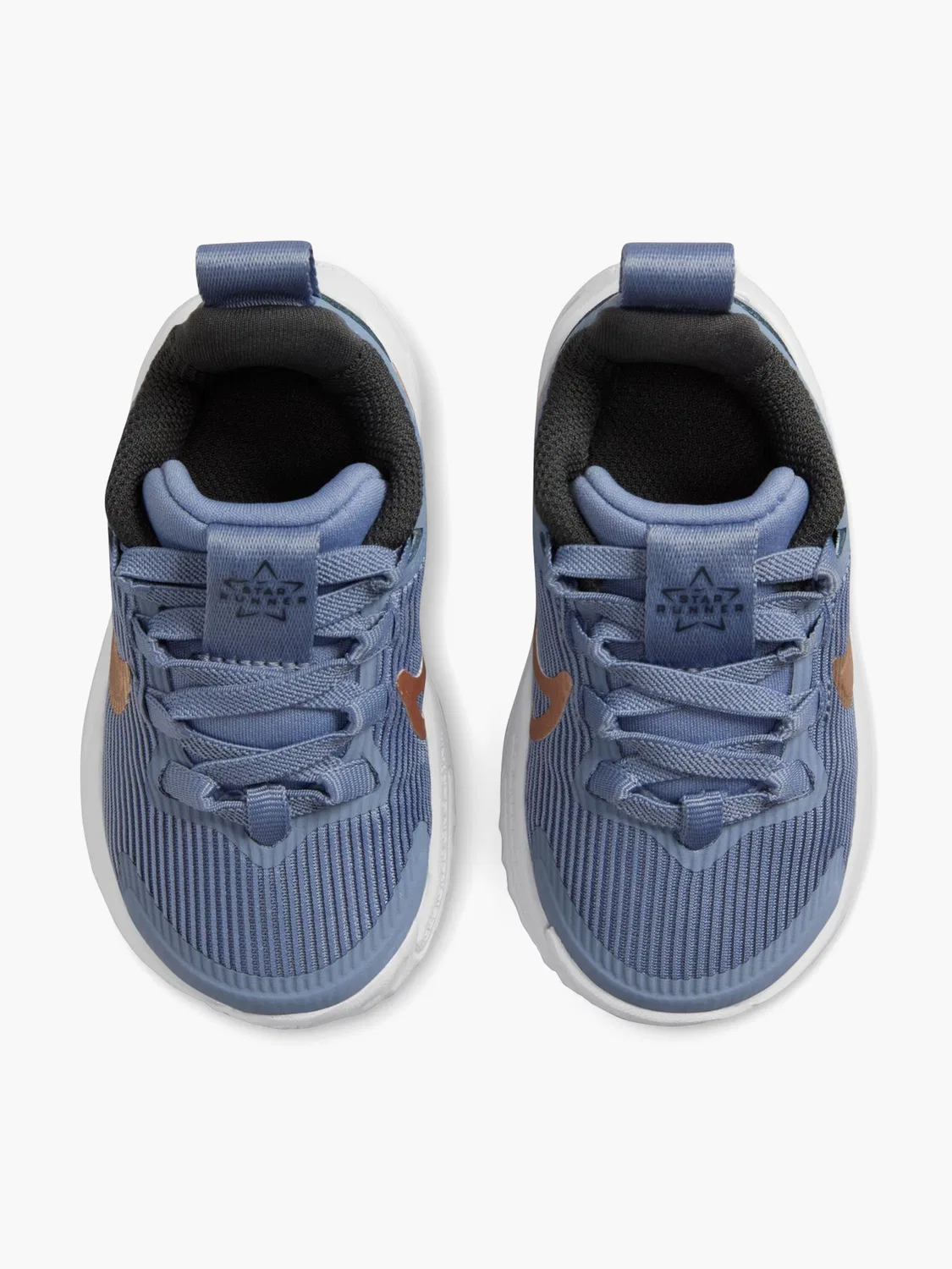 Детские беговые кроссовки с эластичной шнуровкой Nike STAR RUNNER 4 NN TD, синий — фото 2