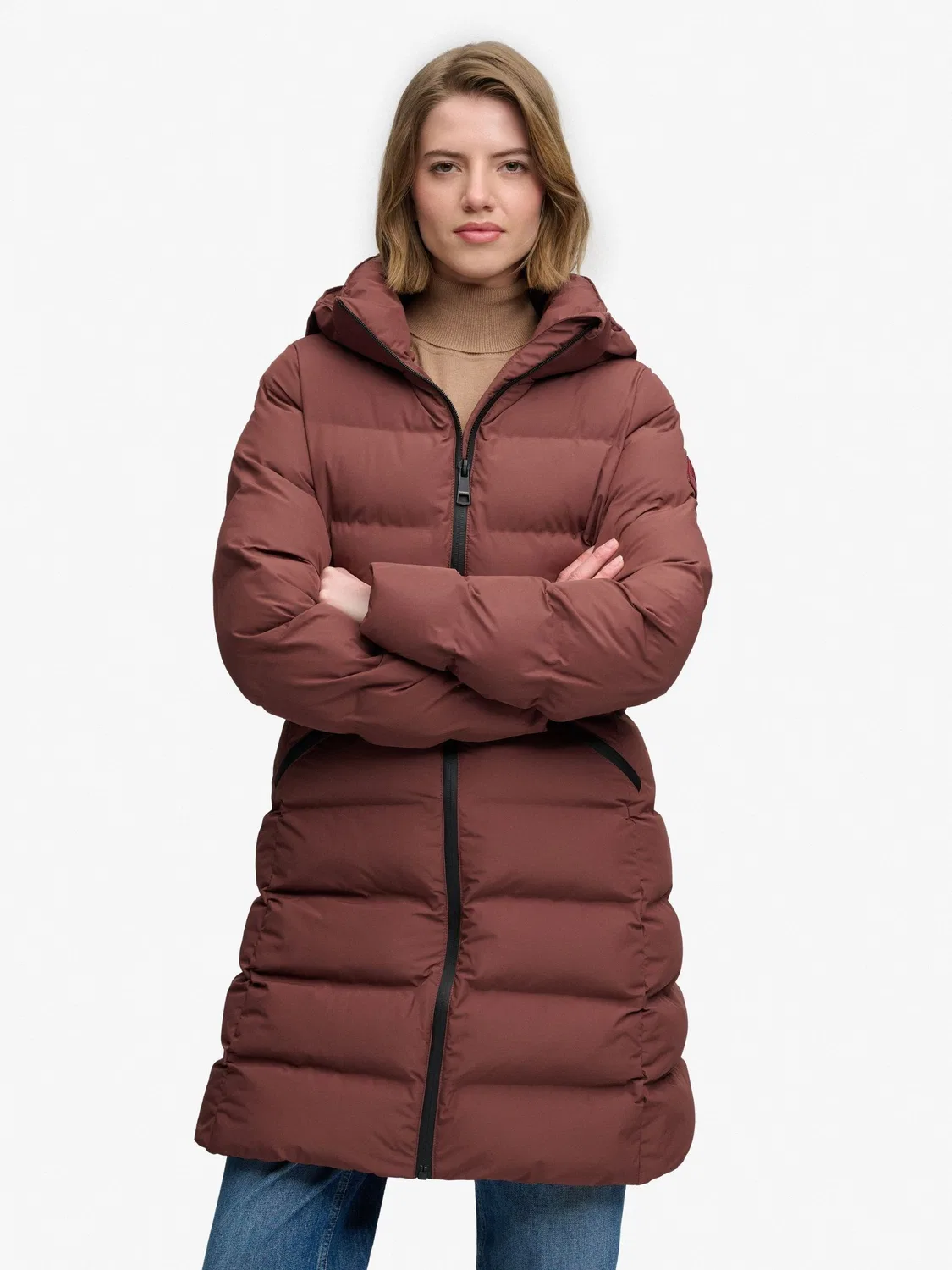 Куртка стеганая City Mid Superdry, коричневый