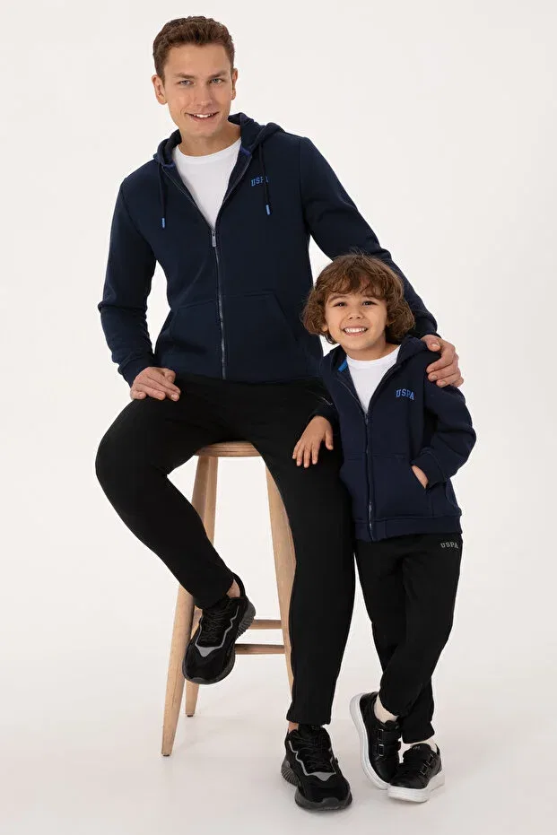 Мужской кардиган ribbed knitted U.S. Polo Assn., Navy Blue — фото 3
