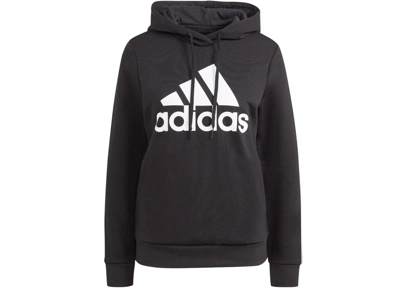 Женская худи с принтом Essentials Logo Fleece Hoodie Adidas, Black/White