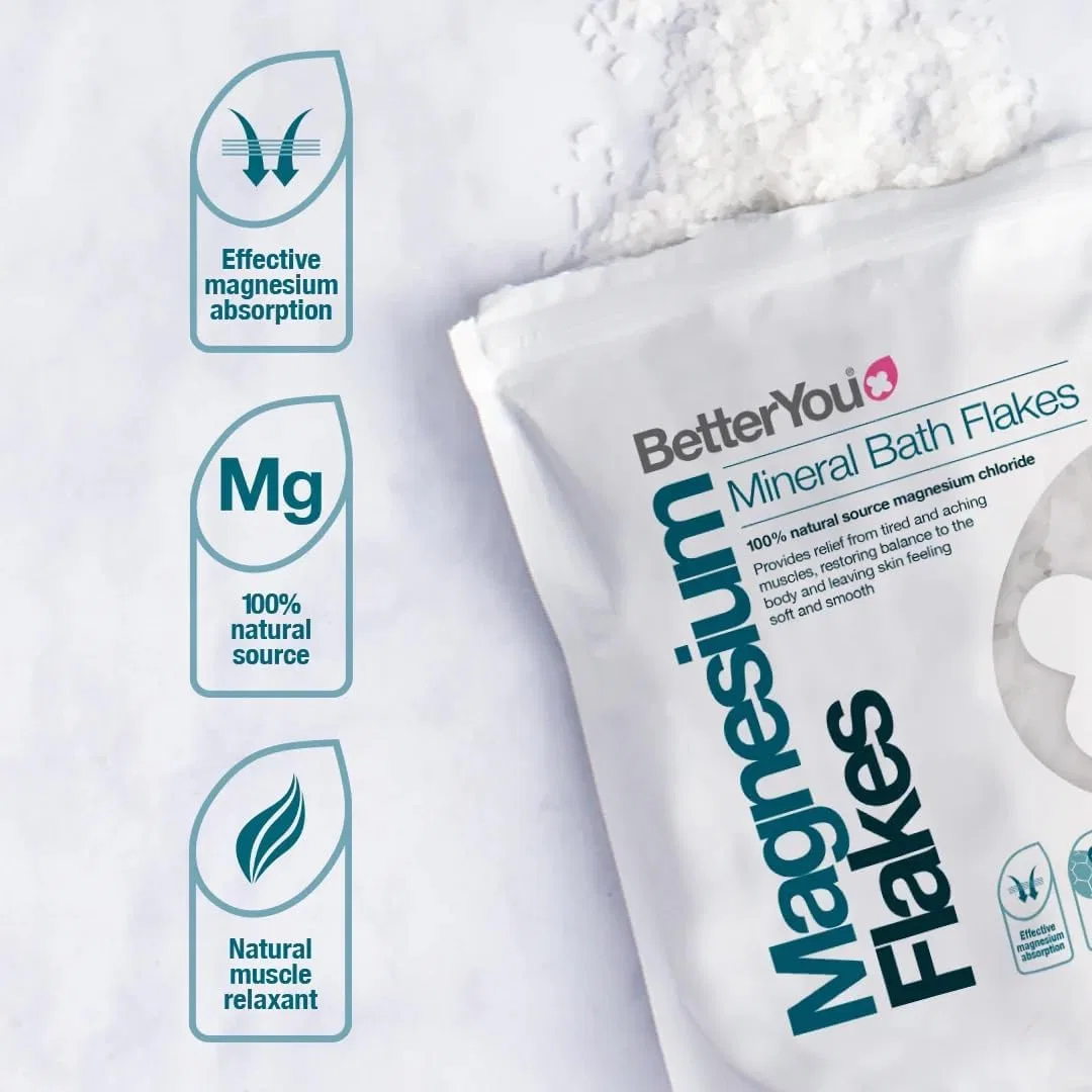 Соль для ванны Magnesium Flakes, BetterYou, 1 кг — фото 3