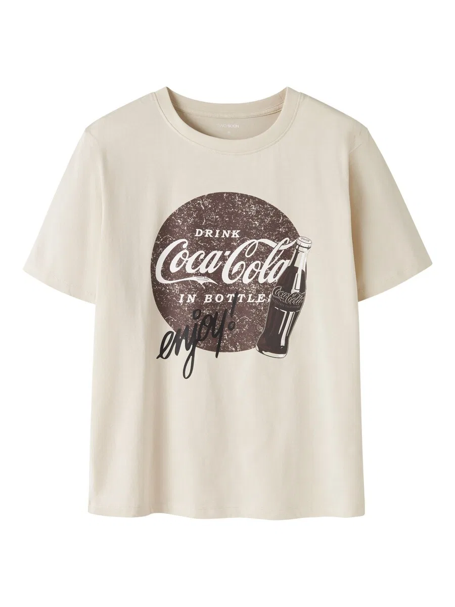 Футболка «Coca Cola» цвета экрю TWO SOON