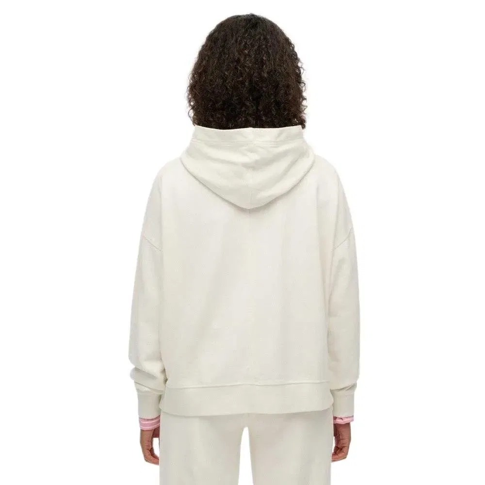 Женский свободный худи Studios Superdry, White — фото 2