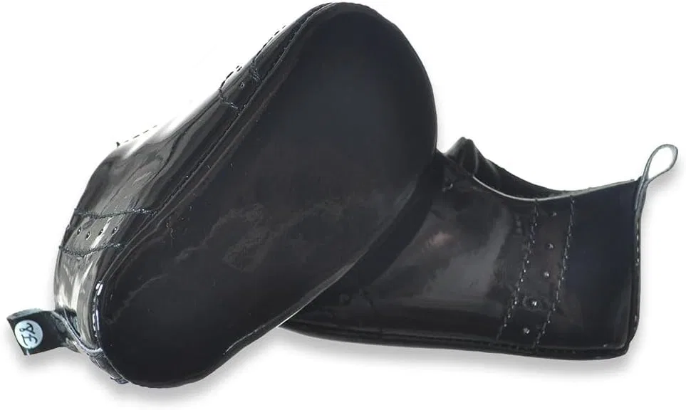 Детские туфли для мальчиков с лаковым покрытием Stepping Stones, Black — фото 4