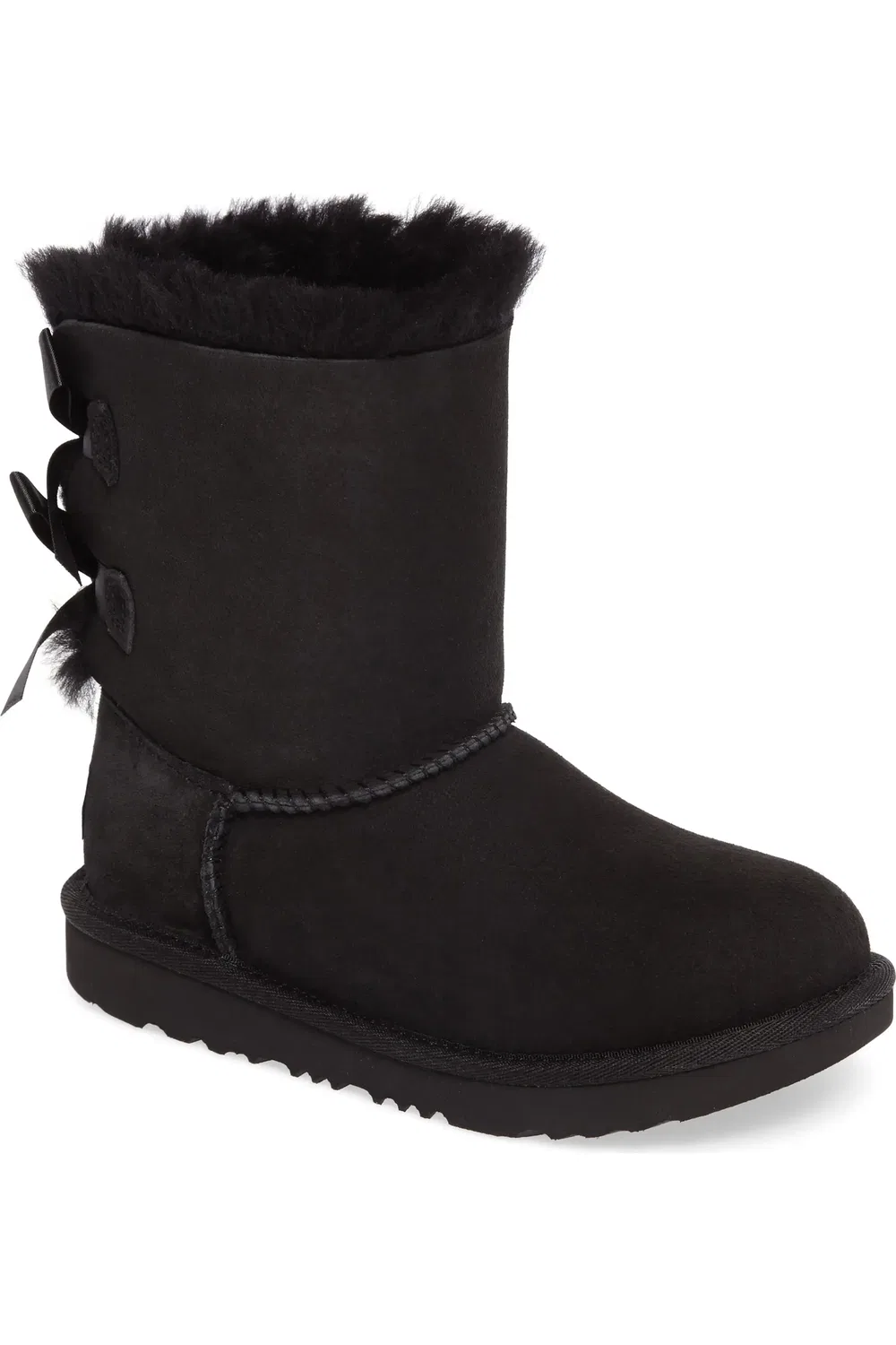 Детские ботинки с двумя бантами Bailey Bow II UGG, черный