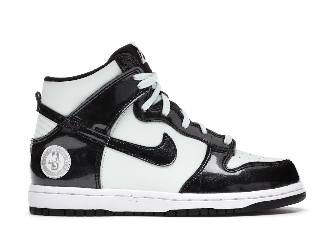Детские кроссовки высокие с контрастными накладками Nike Dunk High SE, Barely Green/Black/White