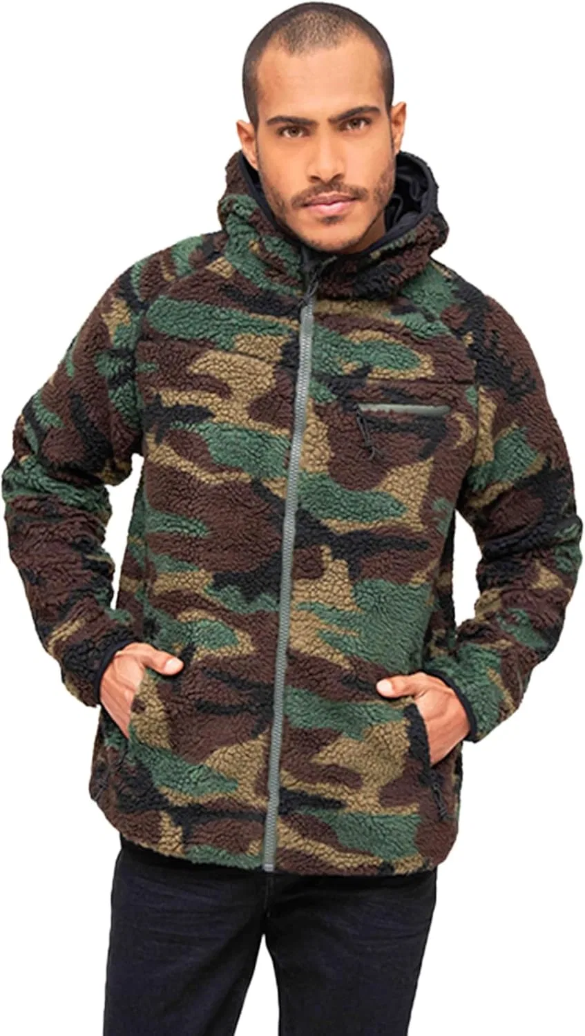 Мужское флисовое пальто с капюшоном Brandit, Woodland