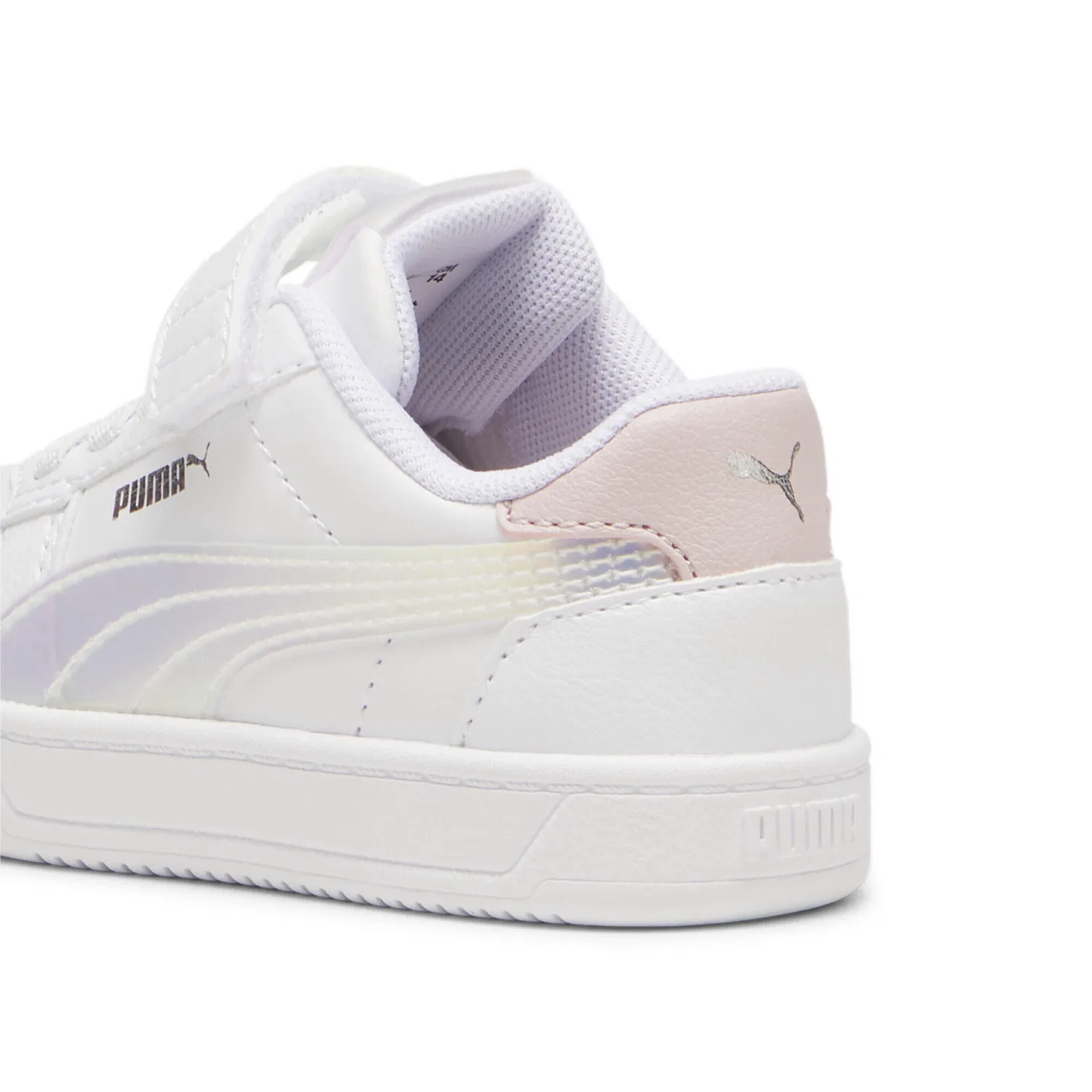 Детские кроссовки для девочек с голографическим принтом Caven 2.0 Holo Puma, Weiss Rosa — фото 2