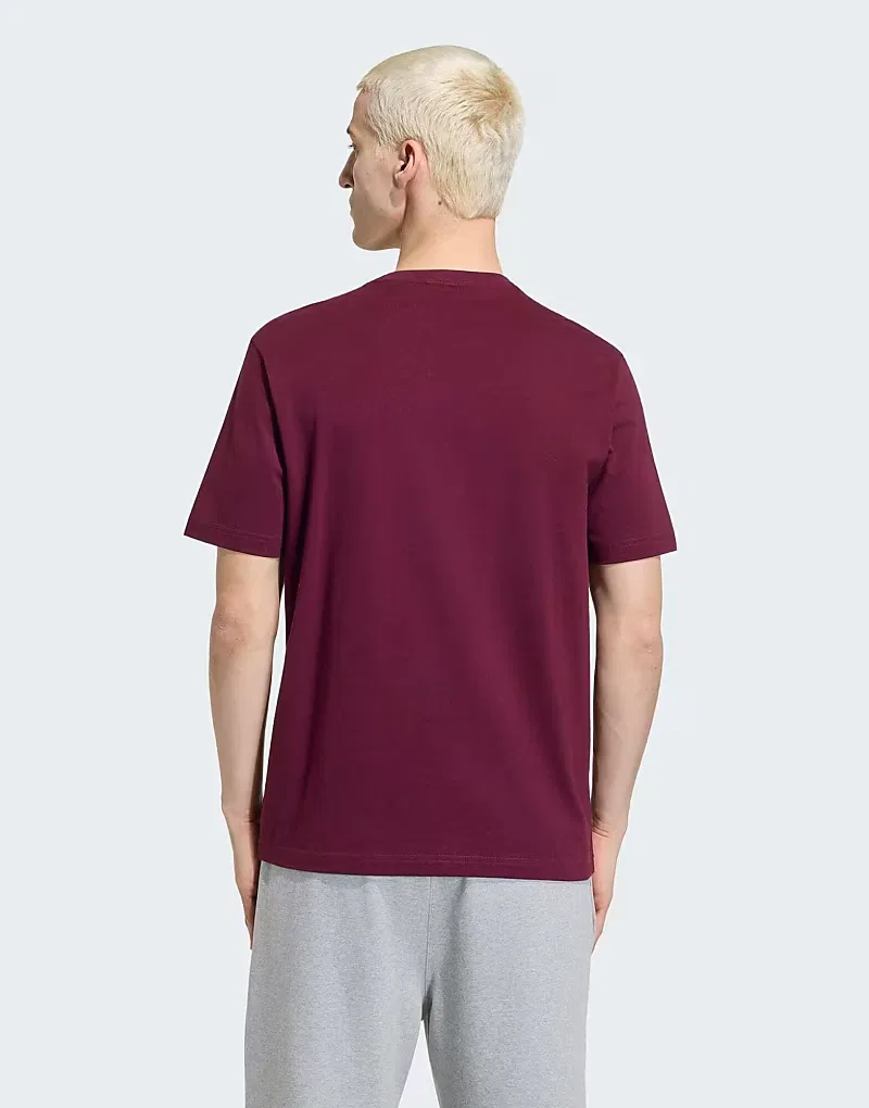 Футболка Adidas Originals essentials с логотипом, бордовый — фото 2