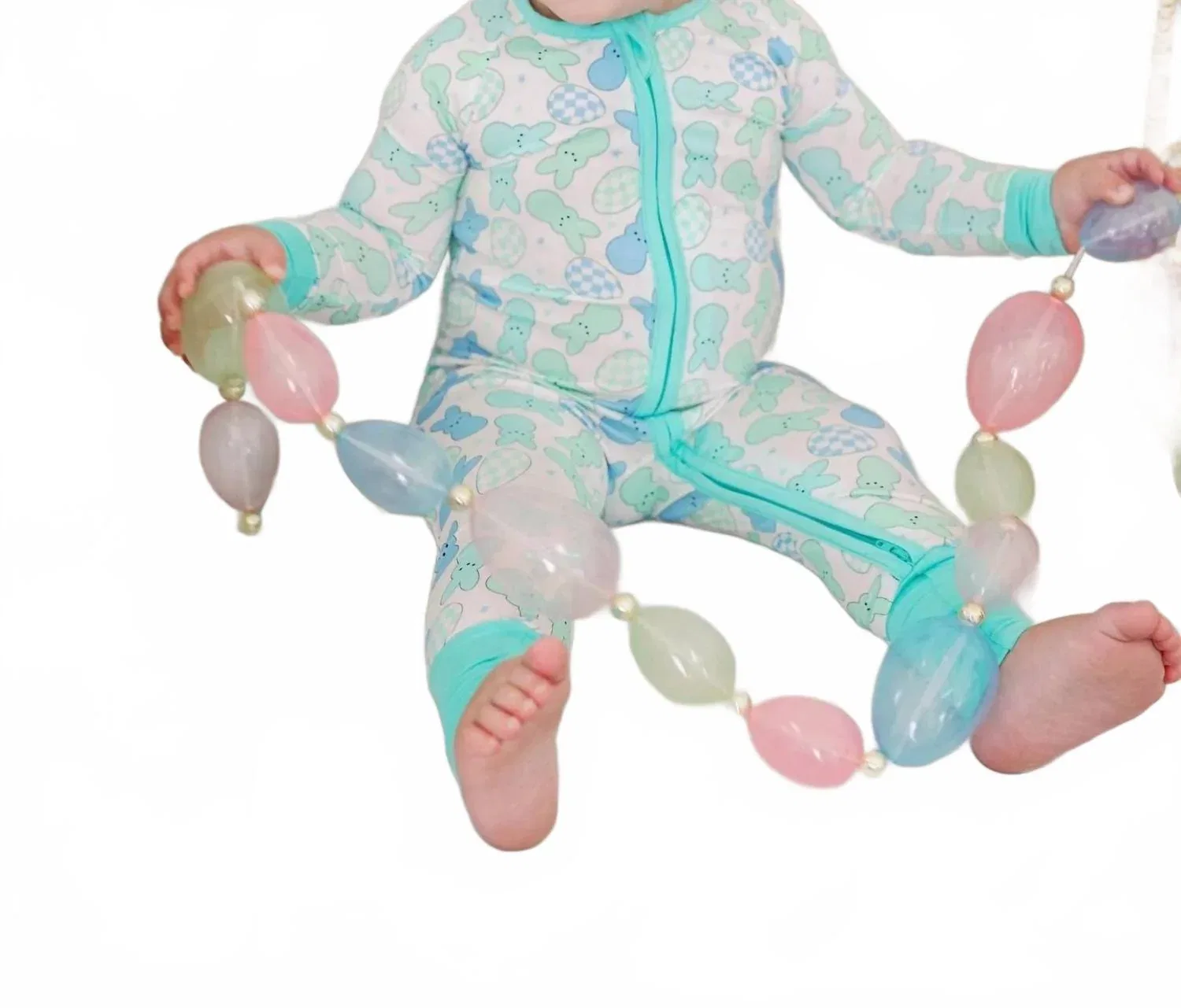 Детский боди-комбинезон для девочек на молнии с принтом Rockin Bunny Small Shop, синий