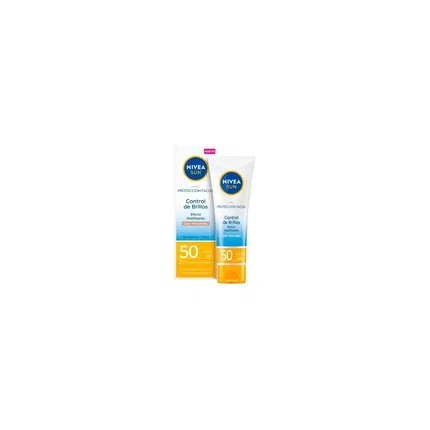 Солнцезащитный крем для лица среднего тона SPF50 Nivea Sun Facial Control De Brillos, 50 мл