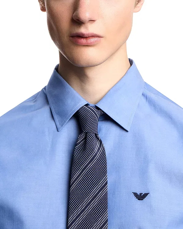Мужская рубашка с длинным рукавом Emporio Armani, Solid Bright — фото 4