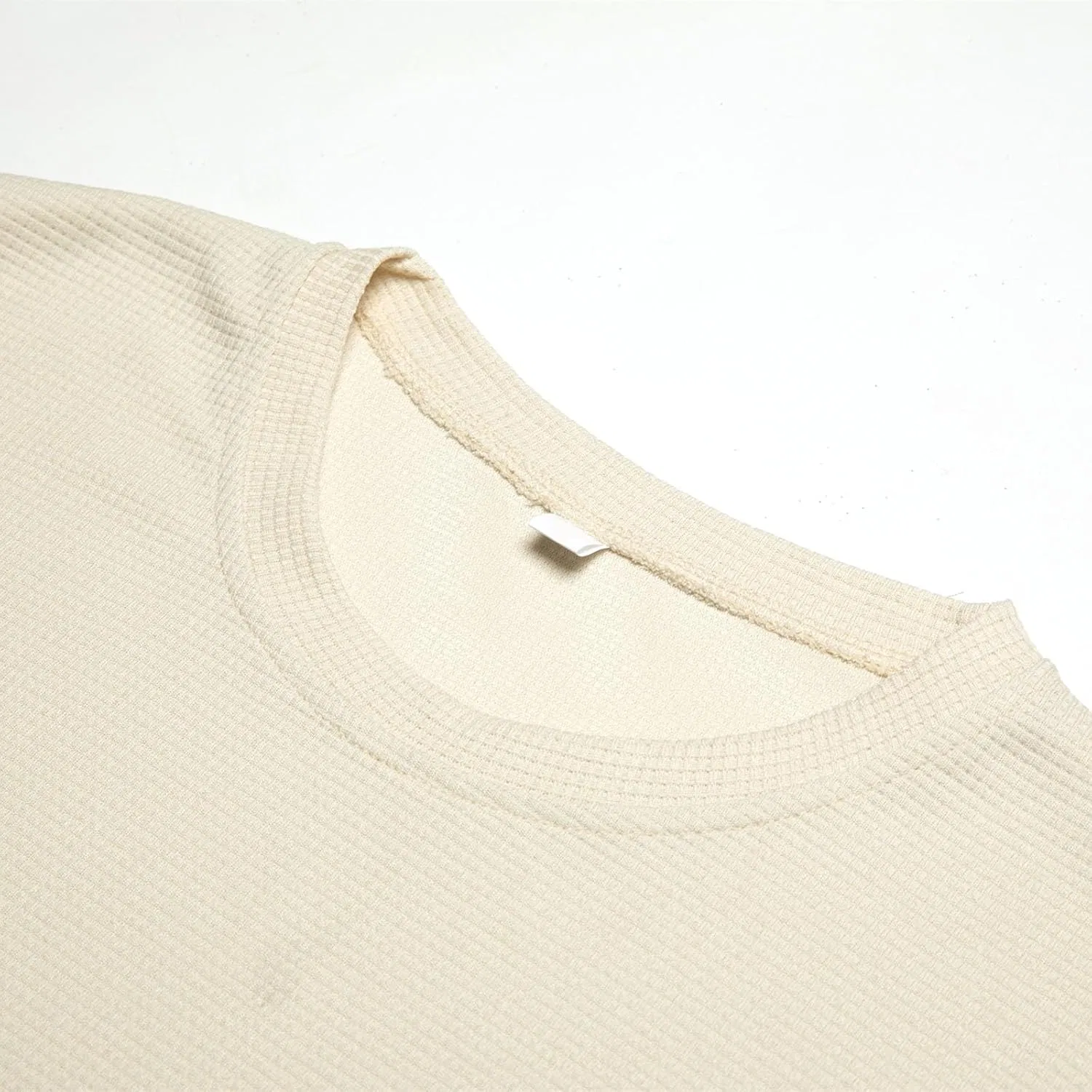 Мужская длинная футболка с круглым вырезом Slim Fit, Khaki — фото 3