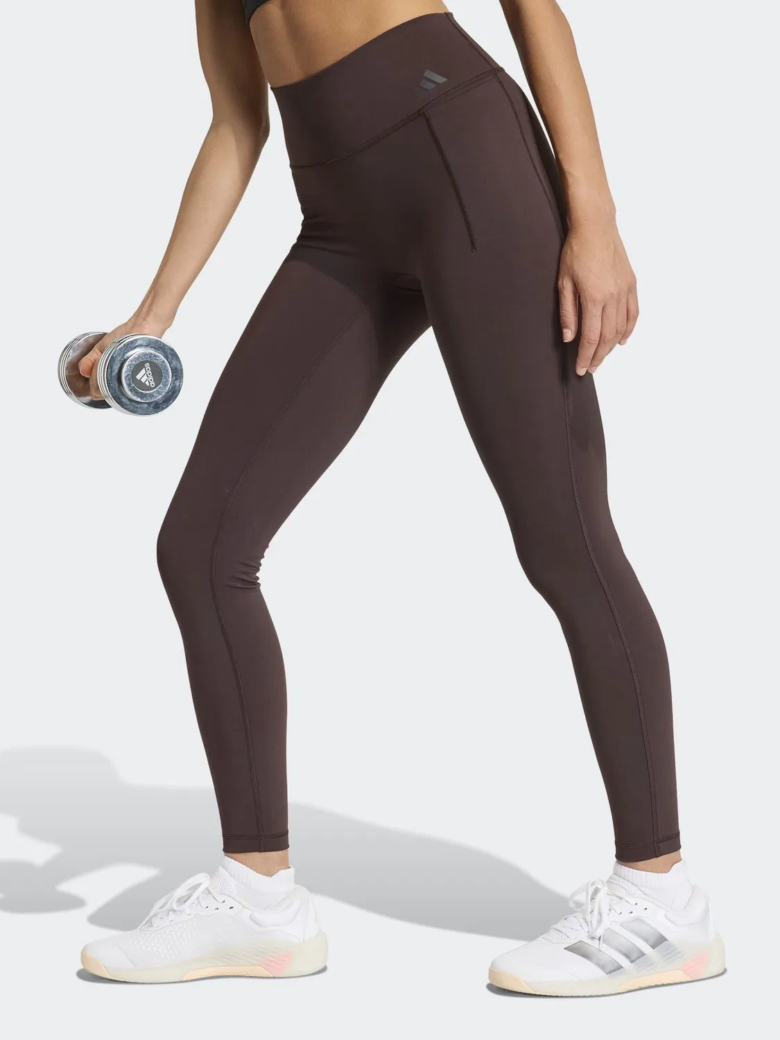 Леггинсы тренировочные Optime Workout adidas, коричневый