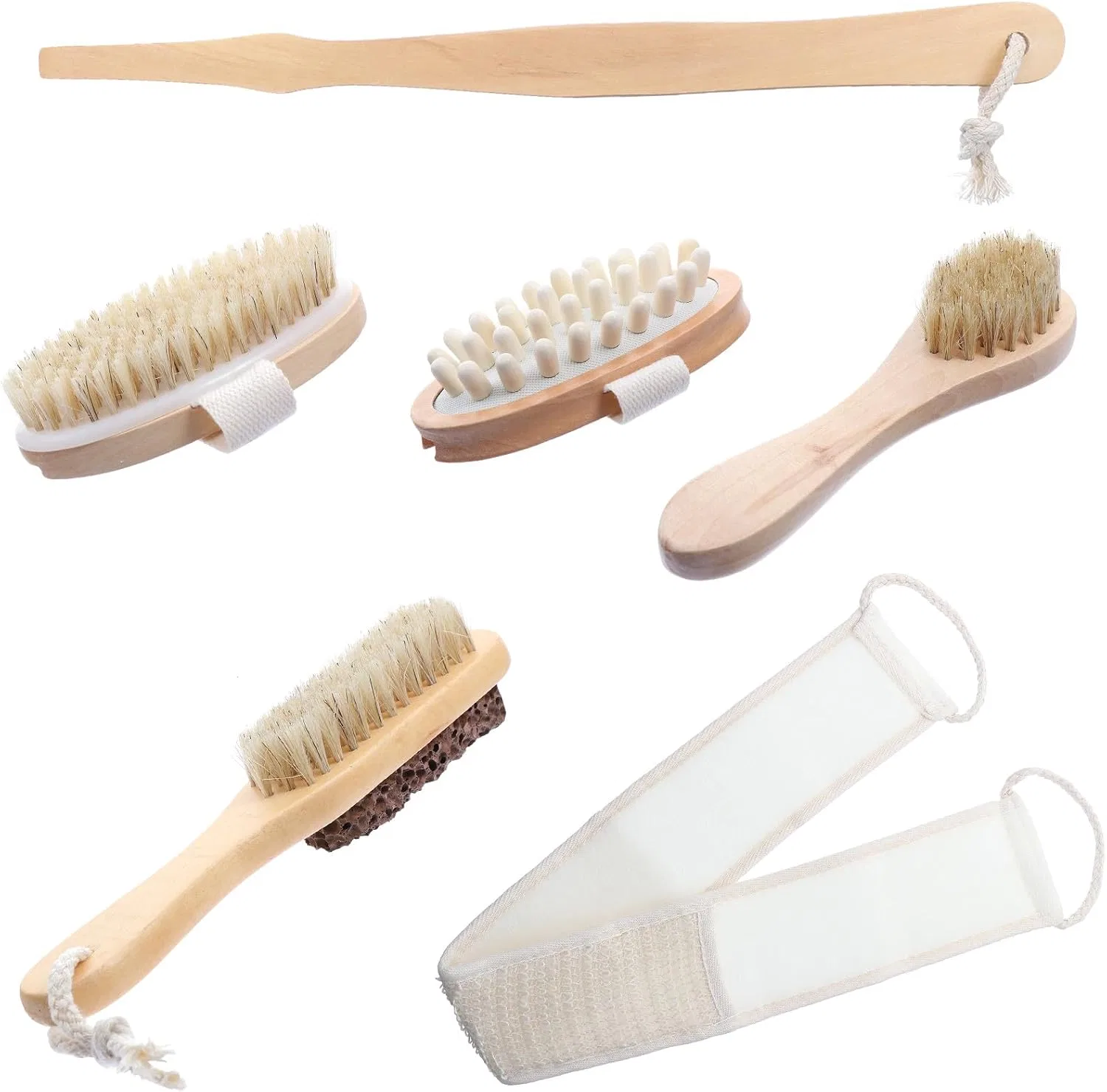 Набор щеток для тела, OATIPHO, 6 предметов, 70x8x0.5 см
