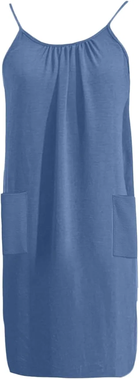 Женское пляжное платье с рюшами на спине, свободное, Royal Blue — фото 3