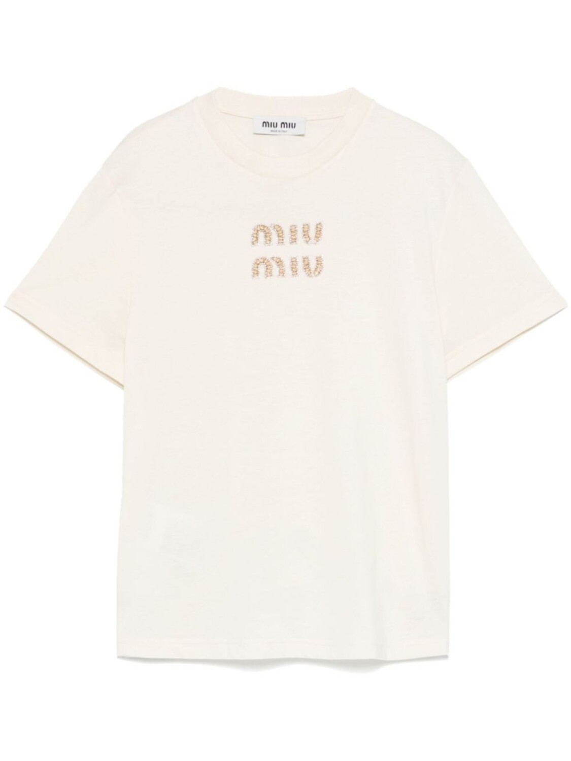

Miu Miu футболка с круглым вырезом, нейтральный